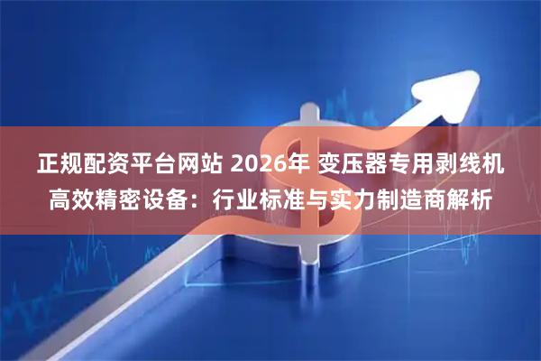 正规配资平台网站 2026年 变压器专用剥线机高效精密设备：行业标准与实力制造商解析
